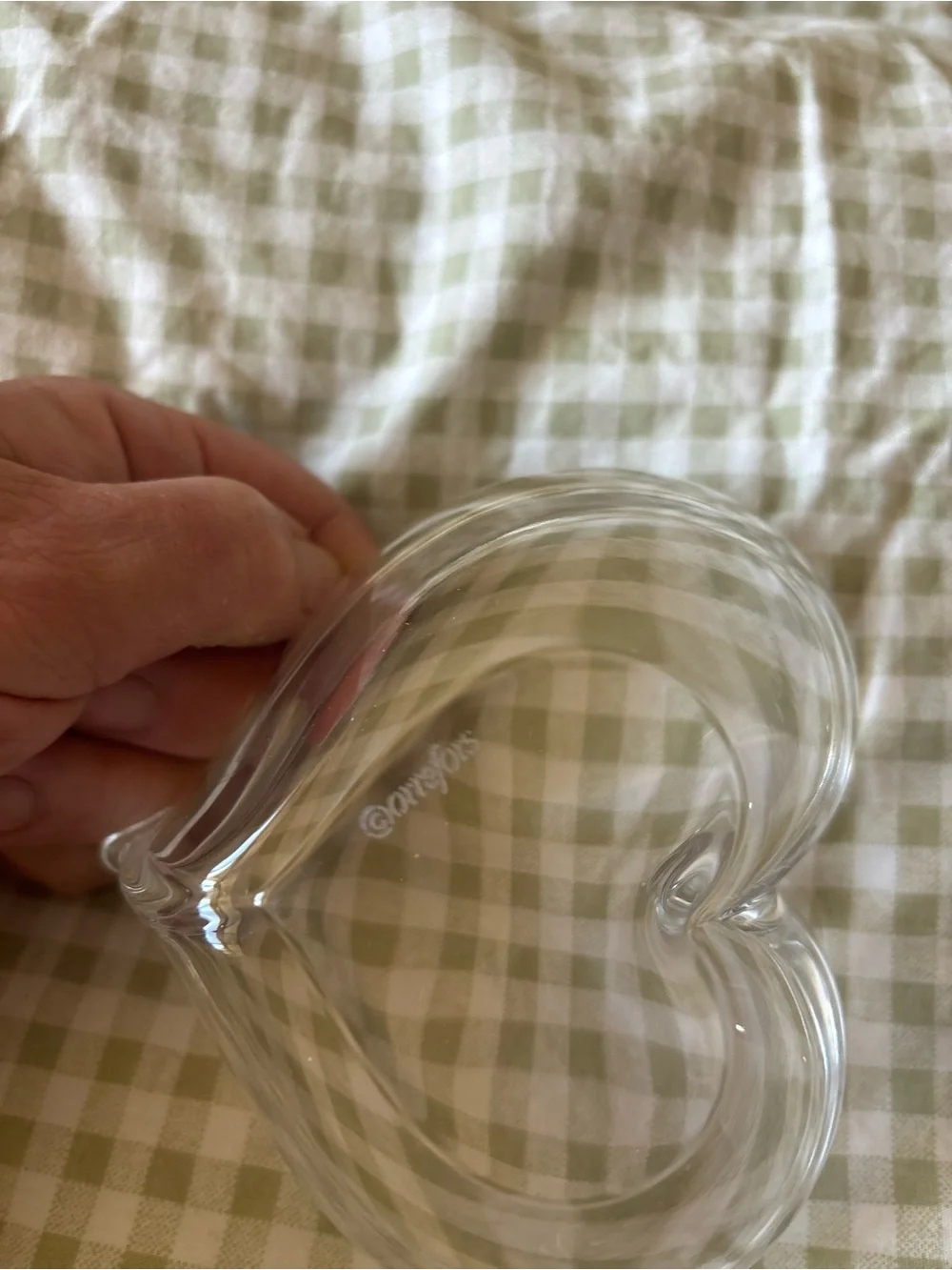 Orrefors  Clear Glass Heart Tea Light Votive